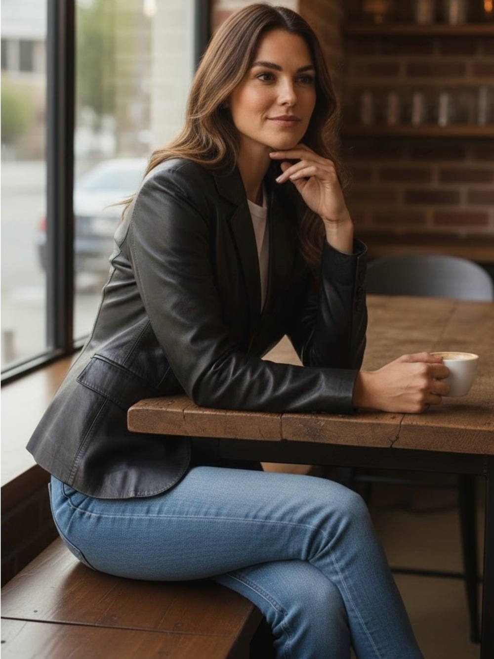 Ted Baker London Black Leather Jacket - Picture 2 of 8